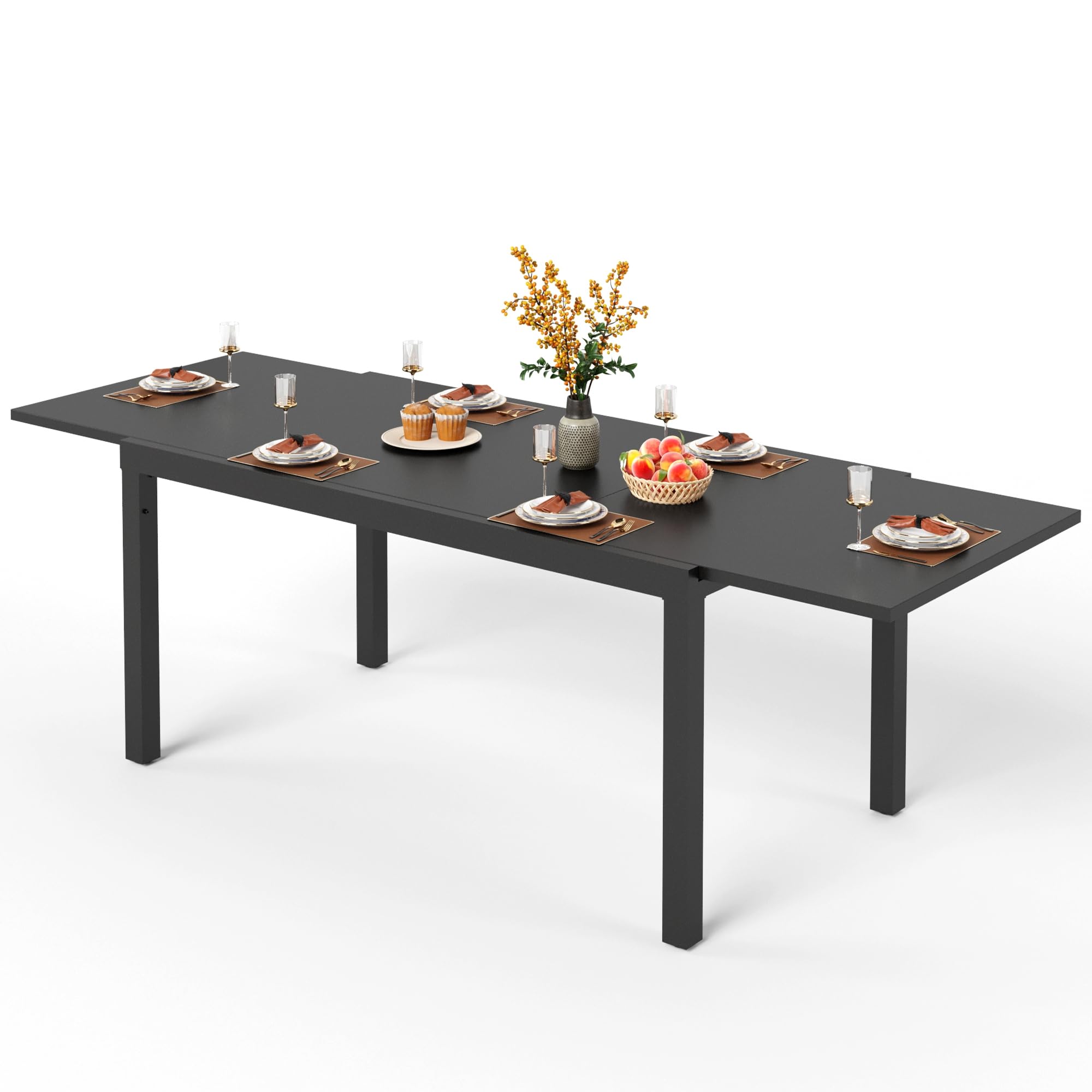 Extendable Metal Outdoor Dining Table