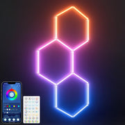 Hexagon RGB LED Wall Lights with Music Sync