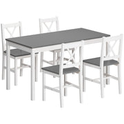 5-Piece Dining Table Set with 4 Chairs