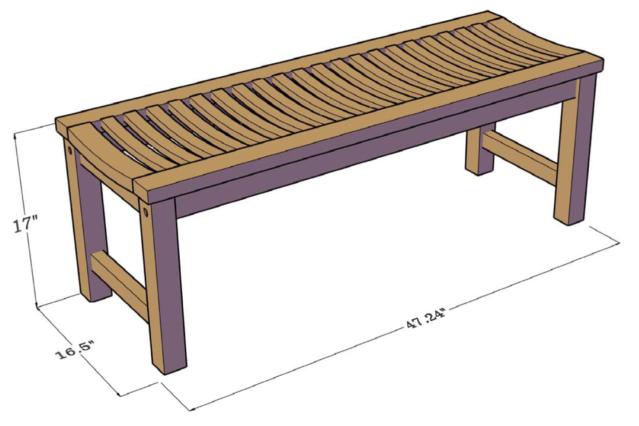 Teak Wood Shower Bench 48 Inch