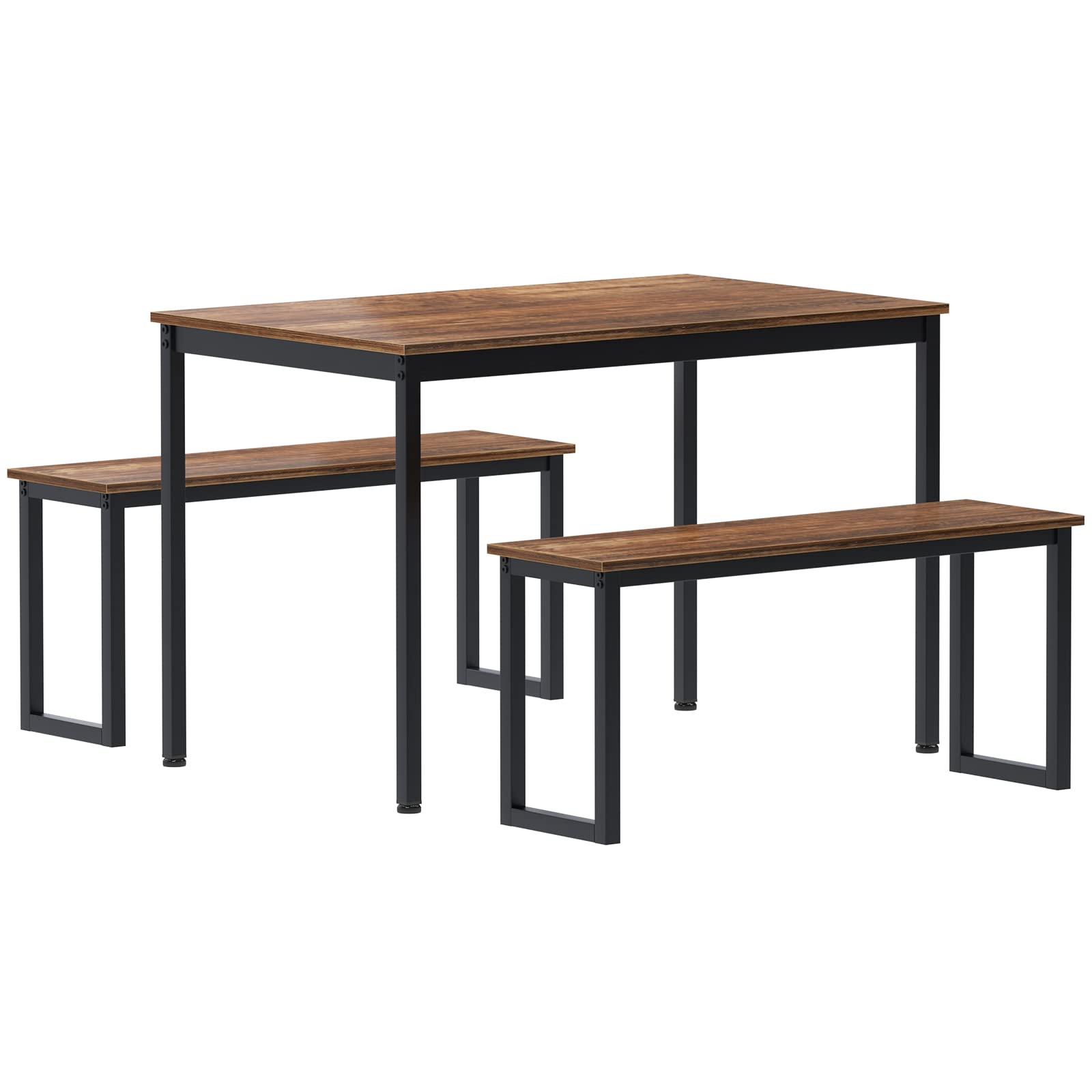 3-Piece Dining Table Set with Benches