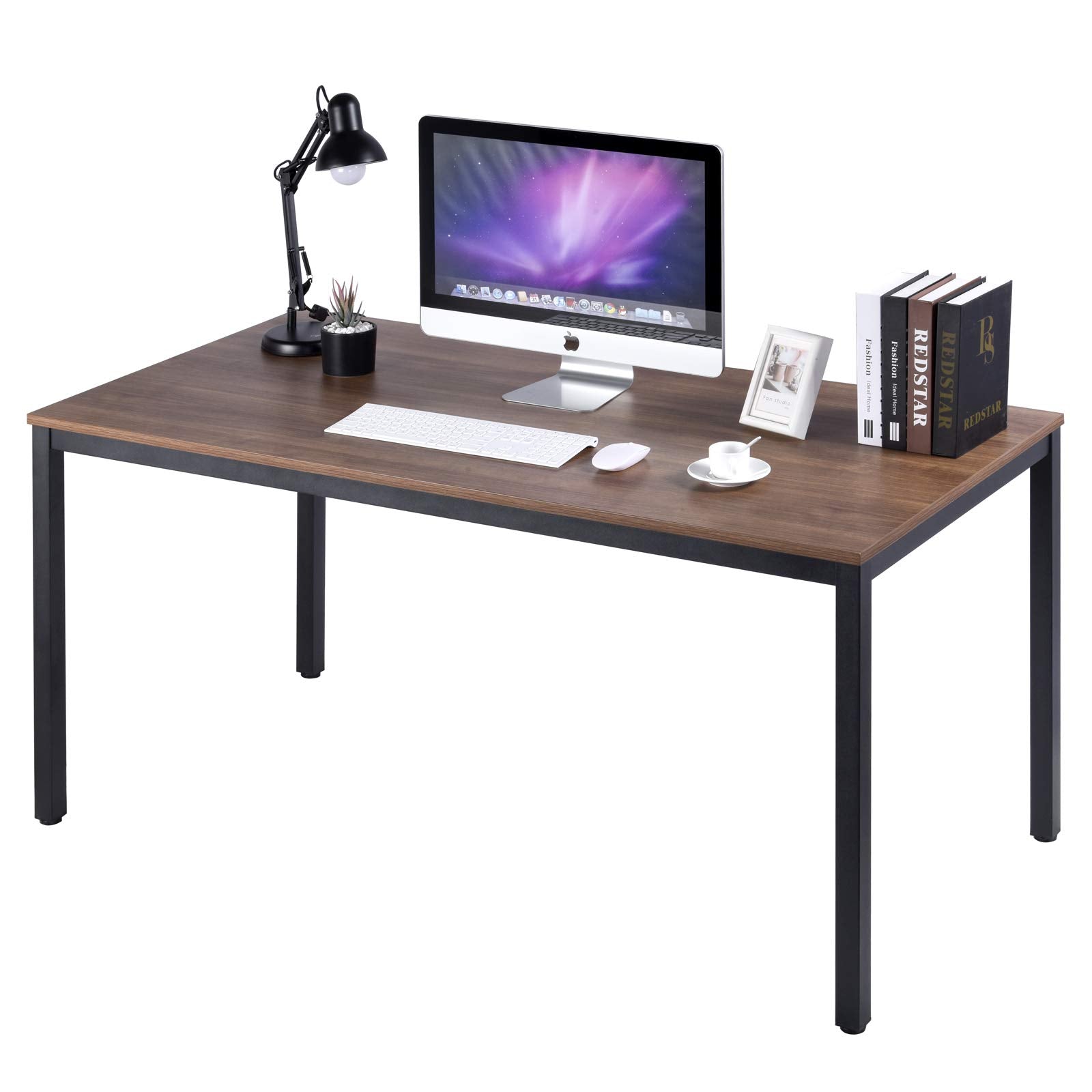 59 Inch Computer Desk with Walnut Finish