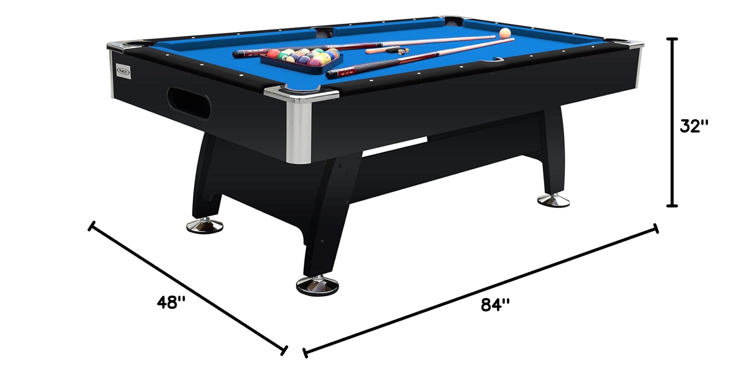 7-Foot Tournament Billiard Pool Table Blue Felt