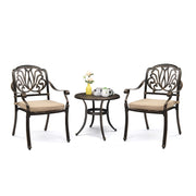 3-Piece Cast Aluminum Outdoor Bistro Set