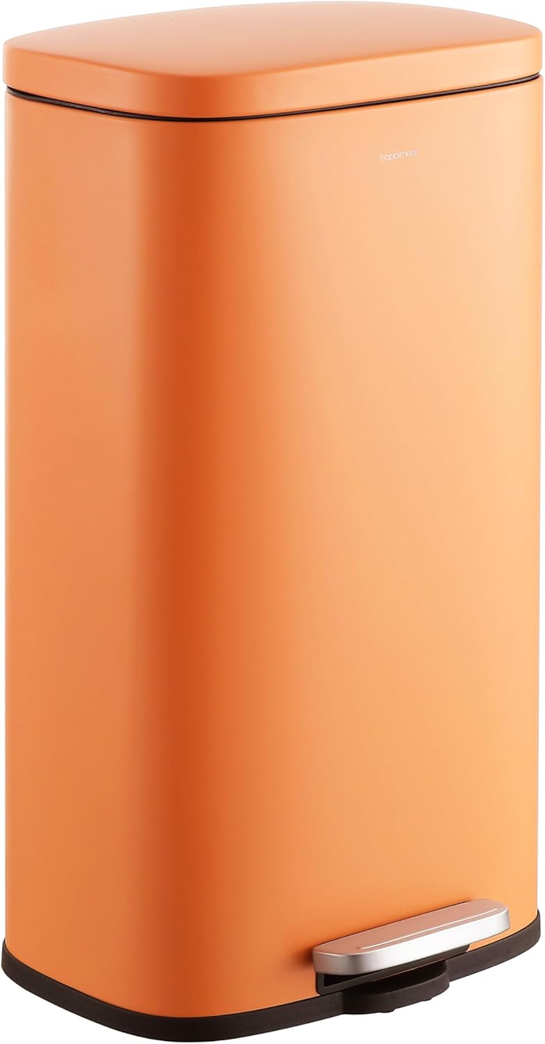 8-Gallon Step-Open Trash Can with Soft Close