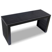 35 Inch Bamboo Bench Black