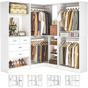 86" Corner Closet System with Mirror