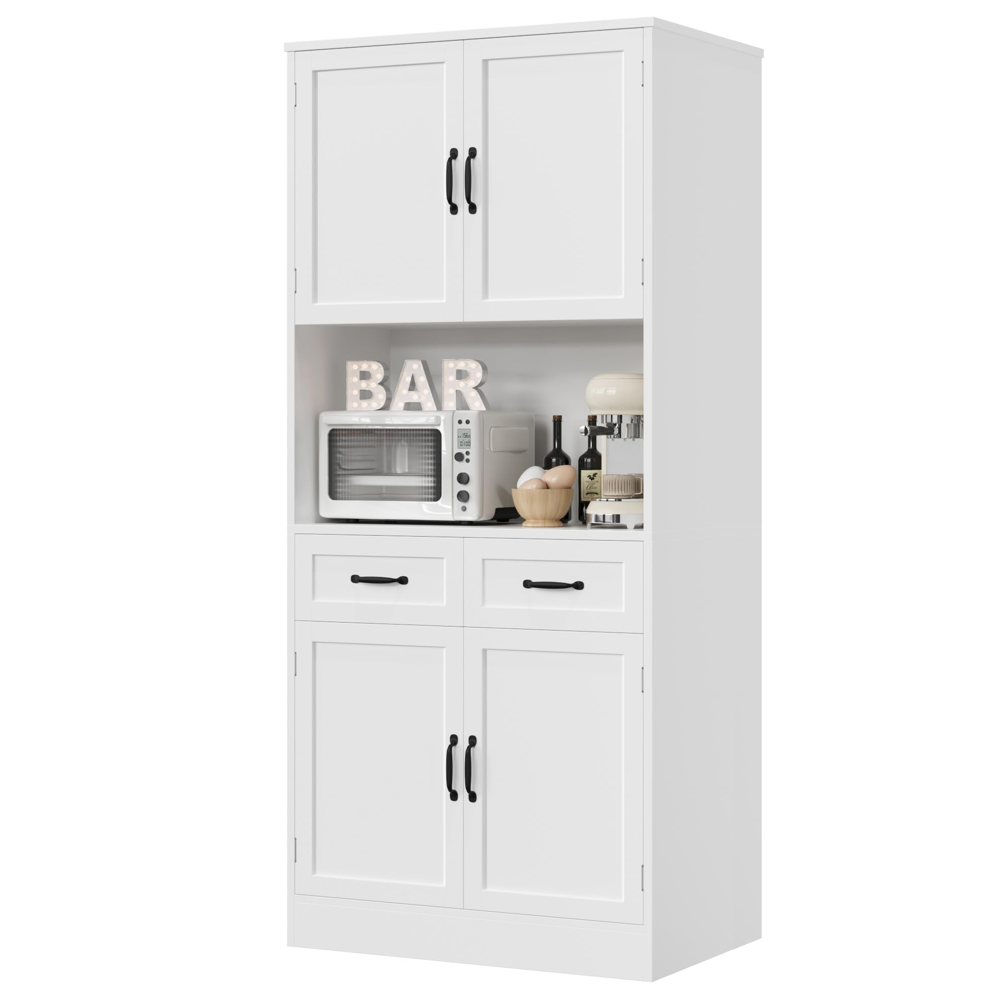 71" Tall Kitchen Pantry Storage Cabinet