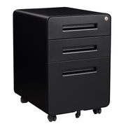 3-Drawer Mobile File Cabinet with Lock