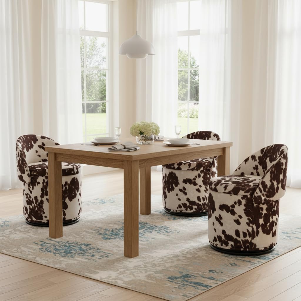 Round Swivel Storage Ottoman with Backrest
