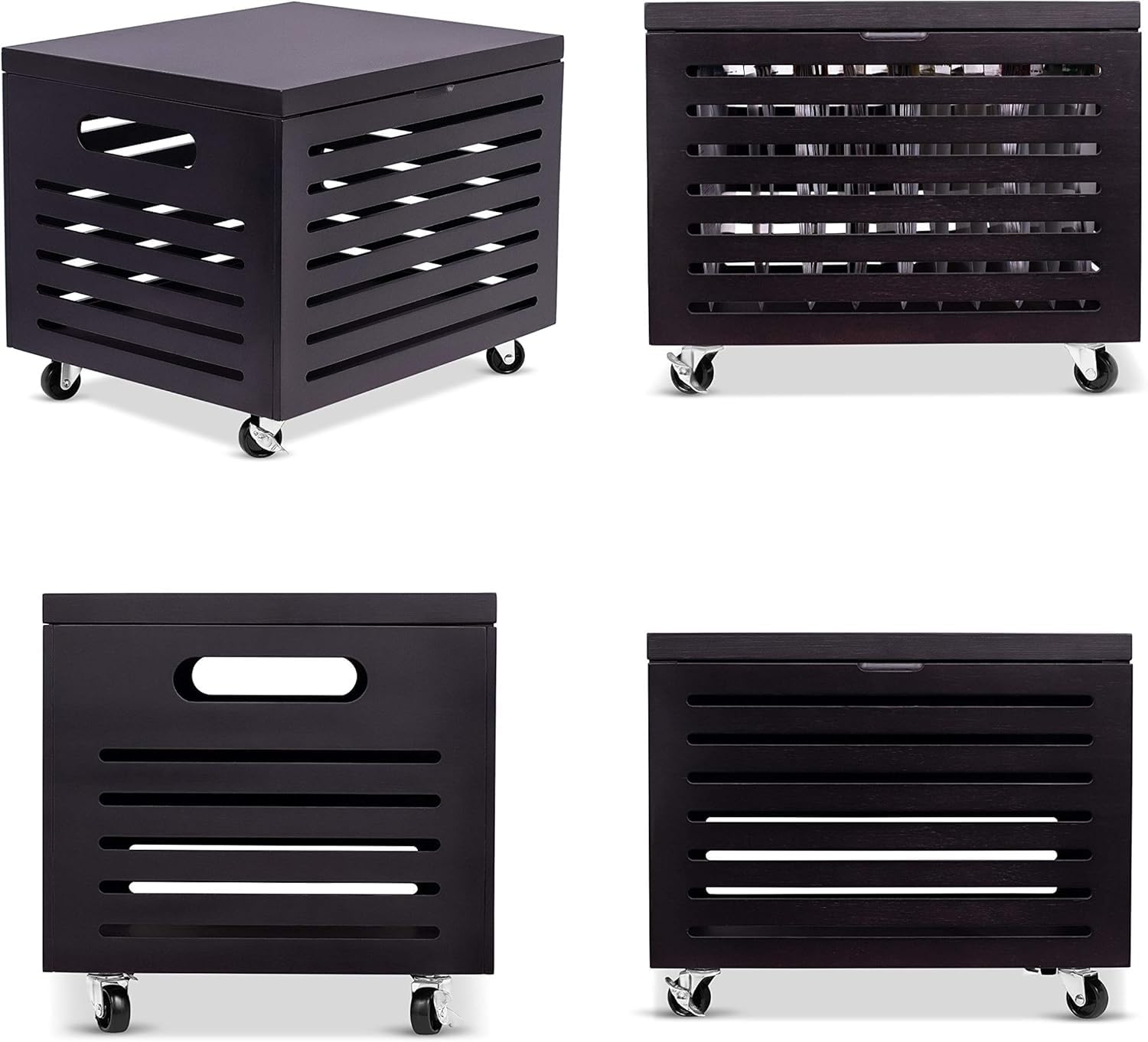 Bamboo Rolling File Storage Organizer