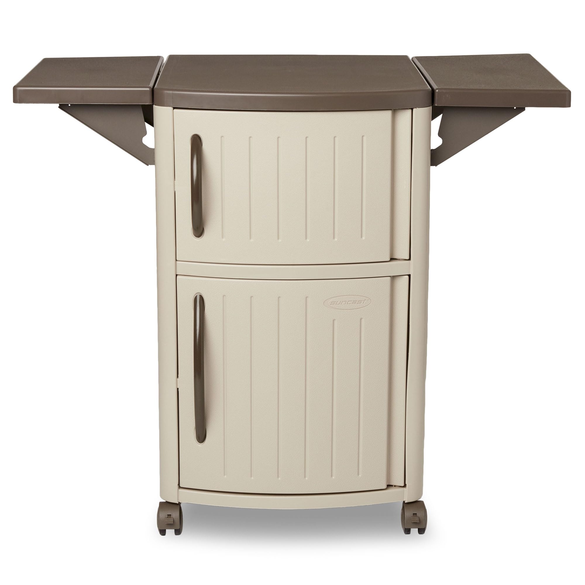 Portable Outdoor Serving Station with Storage Cabinets