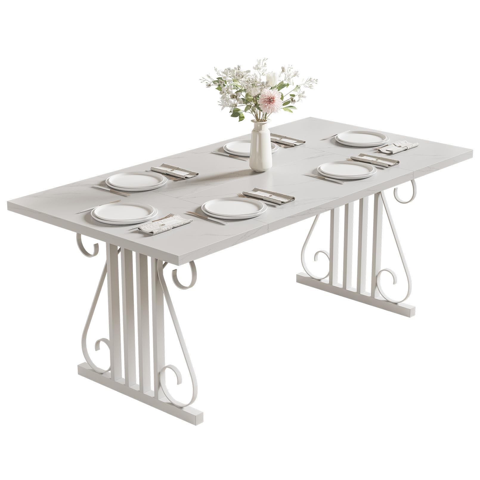 70.87" Rectangular Dining Table for 4-6 People