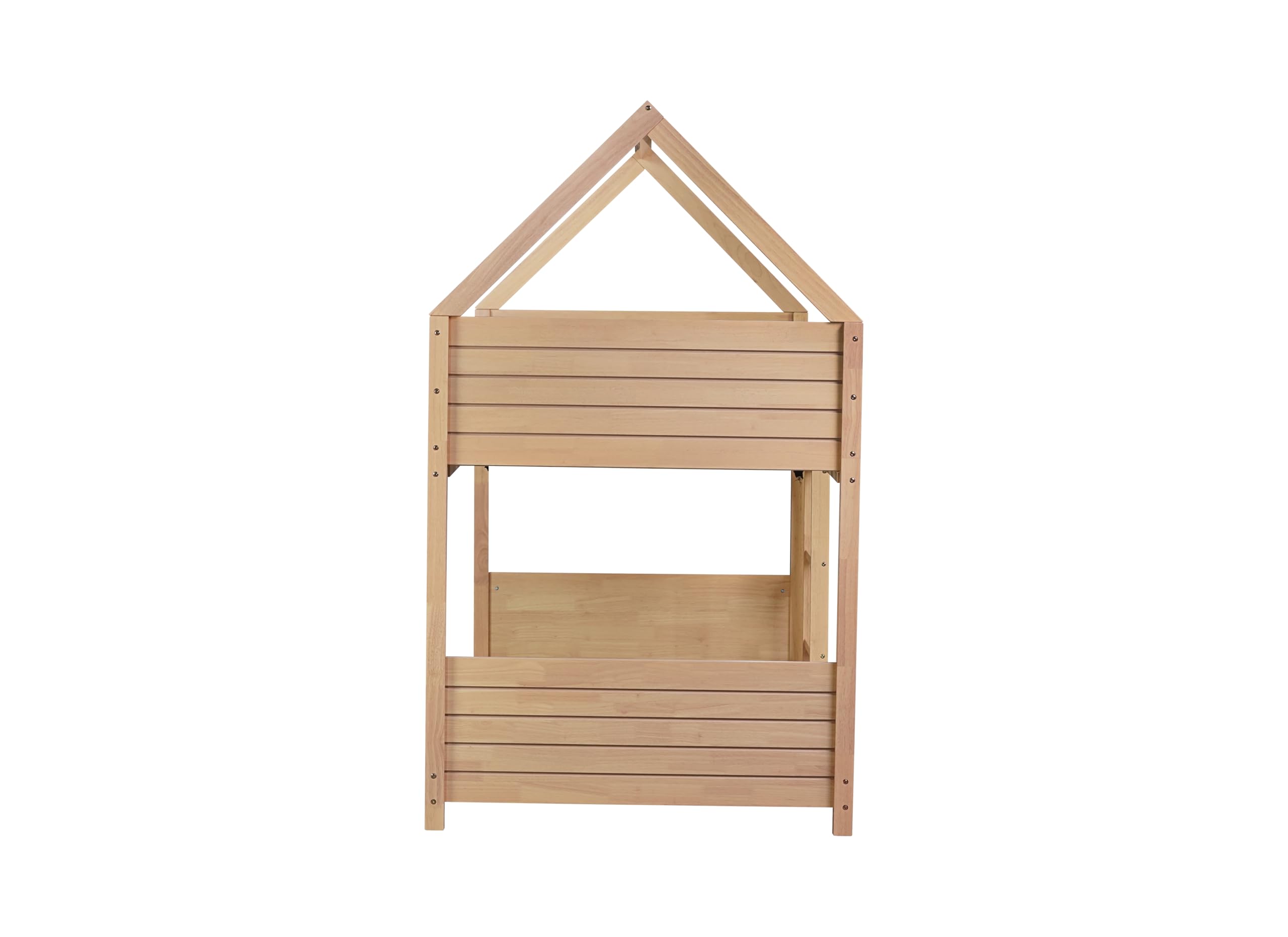 Twin Over Twin House Bunk Bed with Ladder