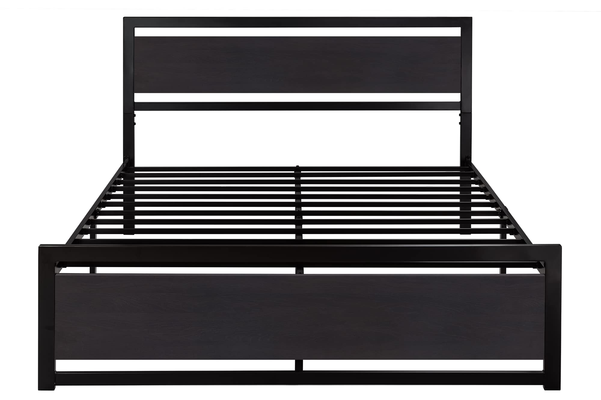 Queen Size Bed Frame with Modern Headboard