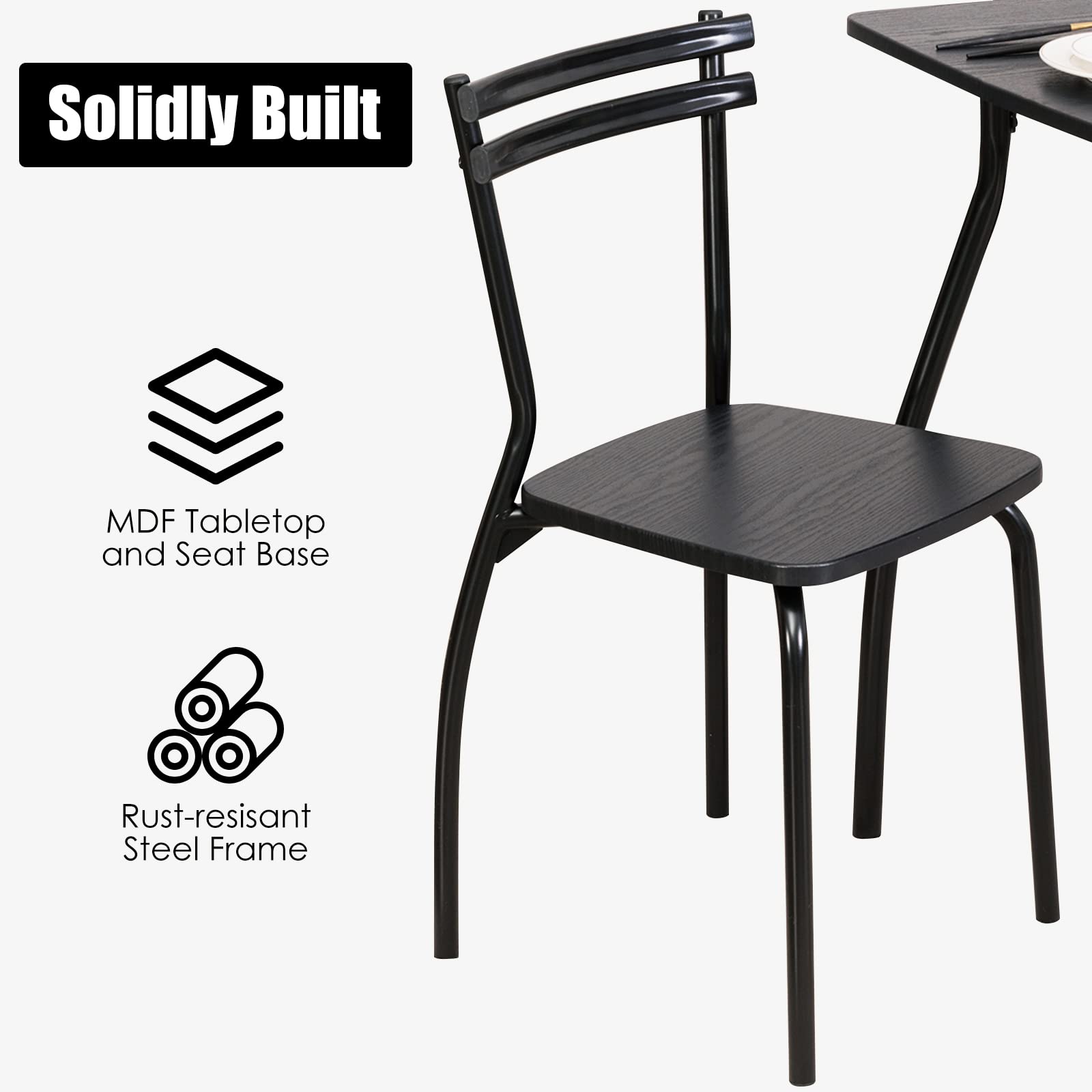 5 Piece Dining Table Set for 4