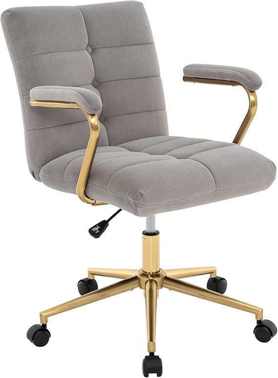 Velvet Home Office Desk Chair with Wheels