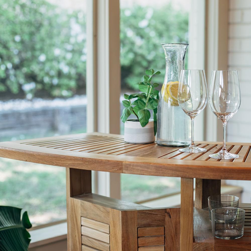 Acadia Teak Folding Bar Cabinet