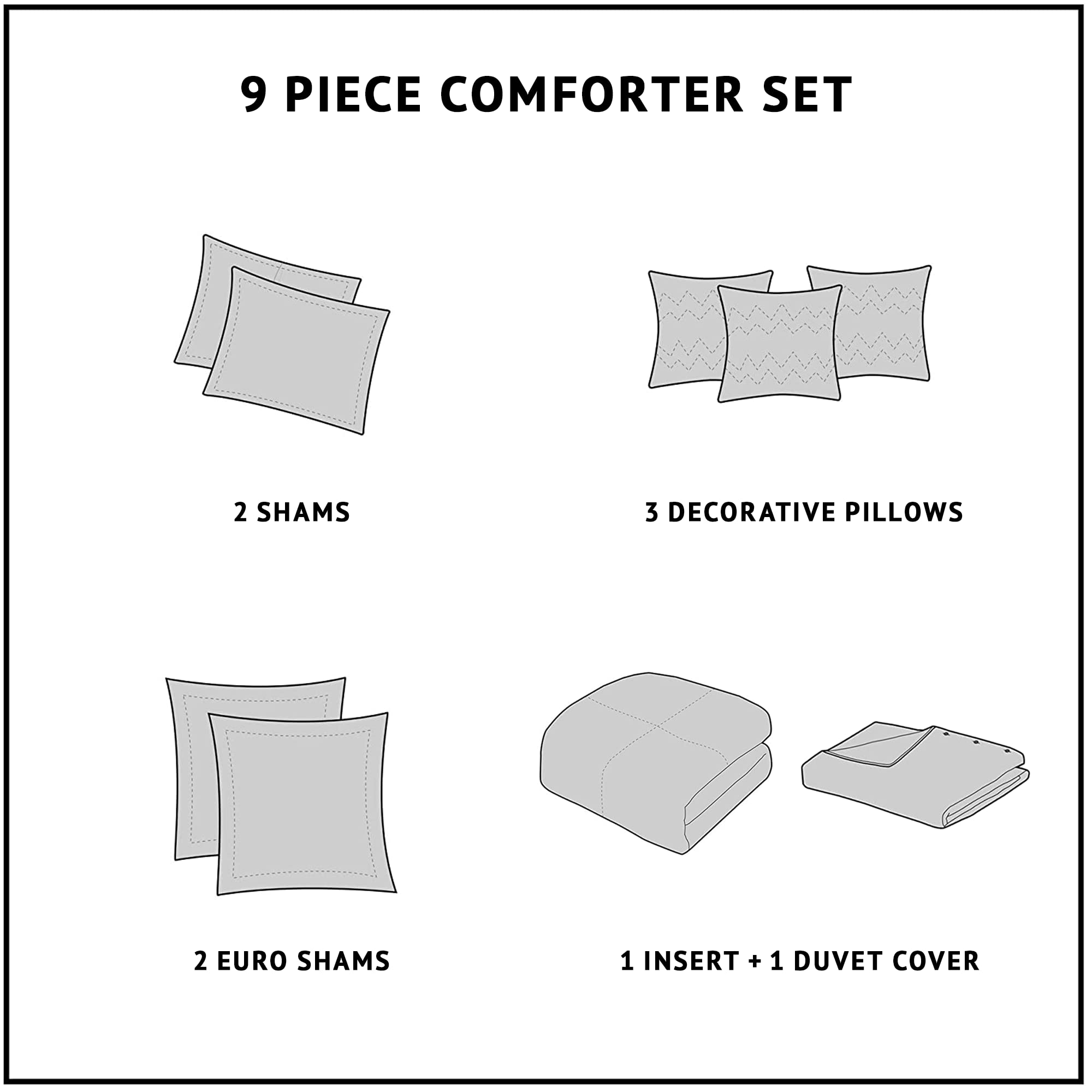 Hollywood Glam Comforter Set King 10 Piece