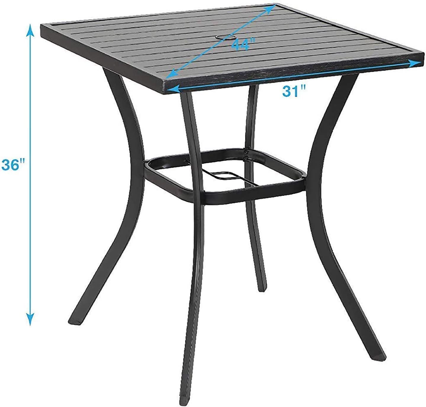 Outdoor Bar Set with Swivel Stools and Table