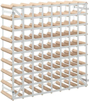 72 Bottle Wine Rack Solid Pinewood Galvanized Steel