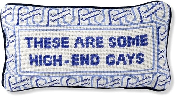 Needlepoint Decorative Throw Pillow 9x15 Inches
