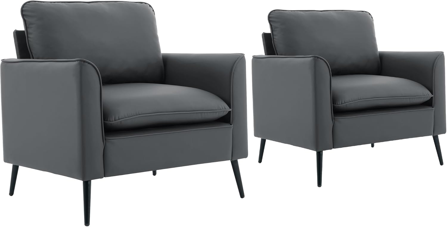 Mid-Century Modern Accent Chair Set of 2