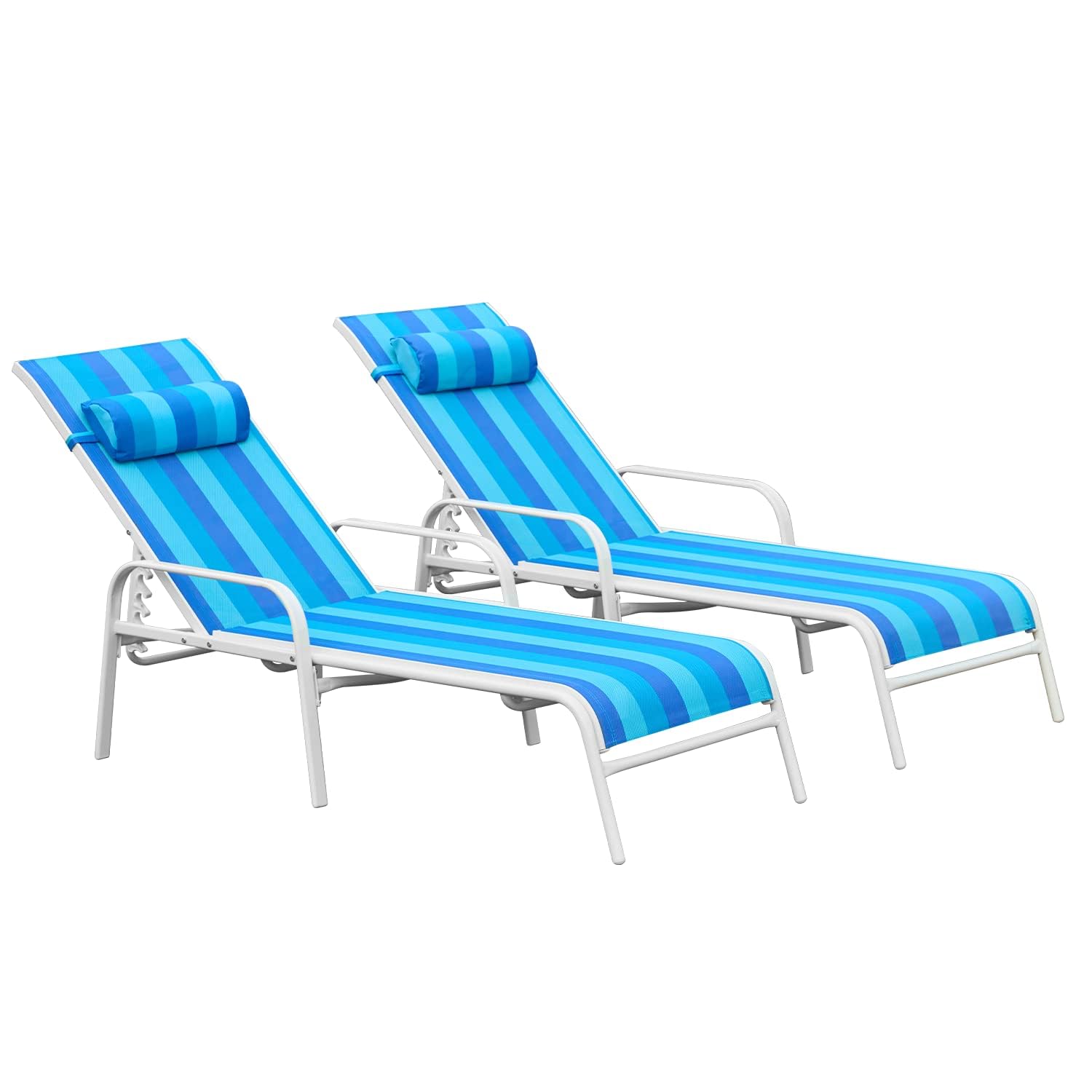 All-Weather Textiline Recliner Chairs Set of 2