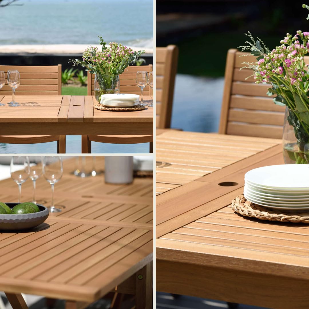 11-Piece Extendable Patio Dining Set for 10