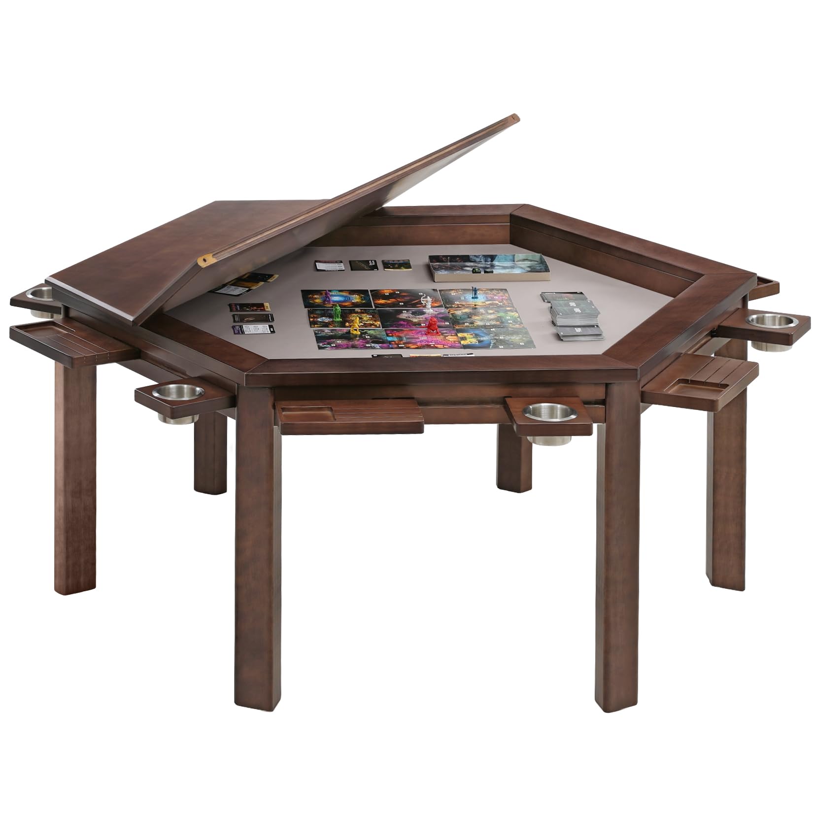 Hexagonal Gaming Table 4-6 Players Removable Top