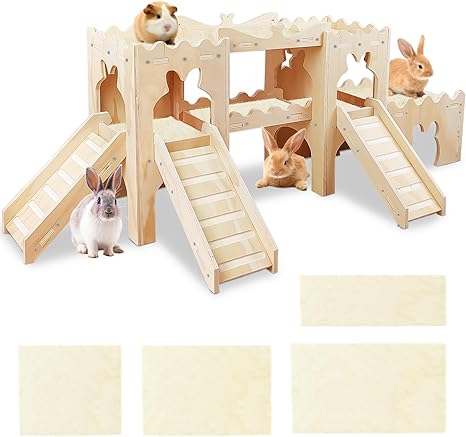 Extra Large Wooden Rabbit Castle Hideaway