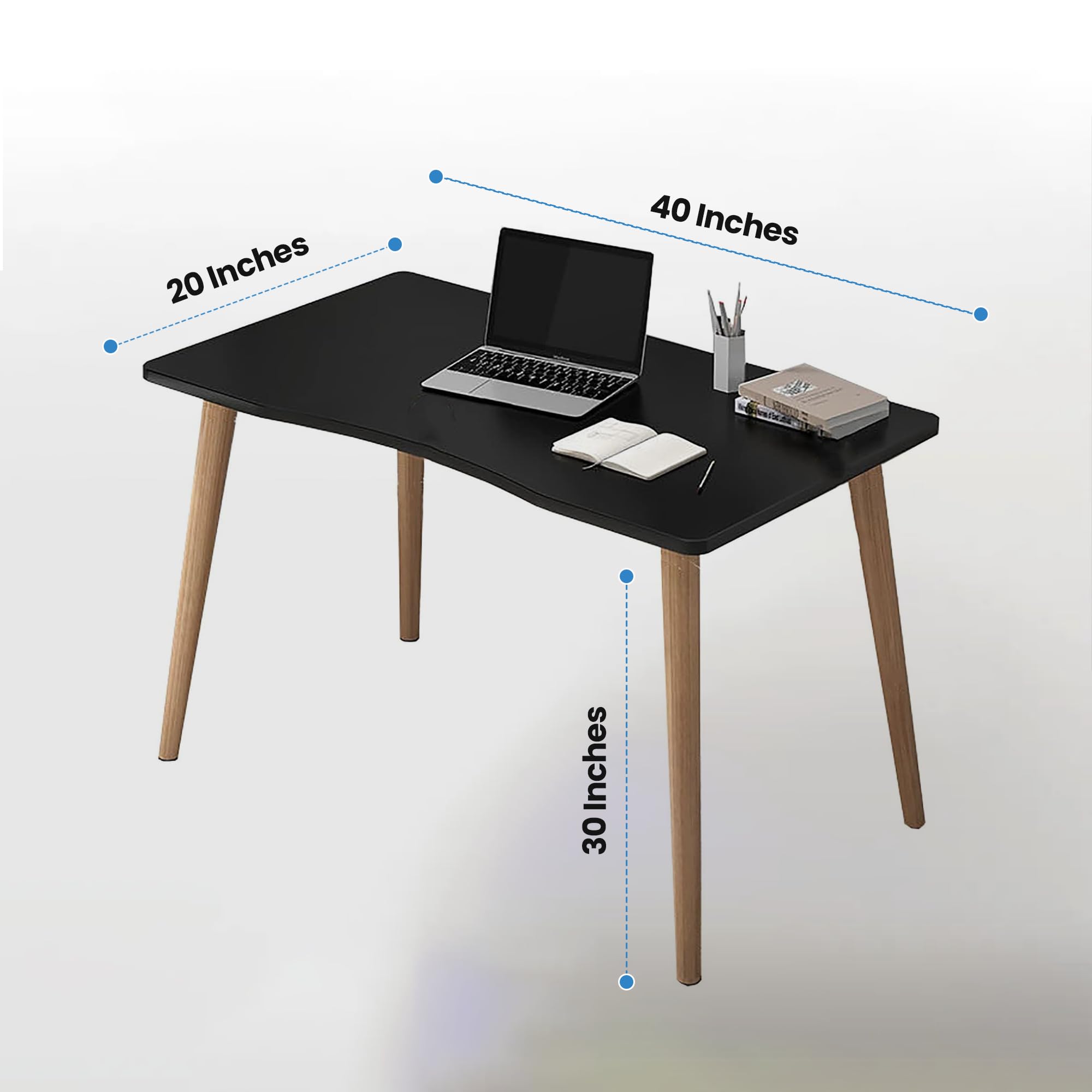 Modern Black Wooden Computer Desk