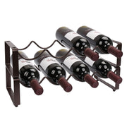 2 Tier Stackable Wine Rack - 8 Bottle Countertop Storage