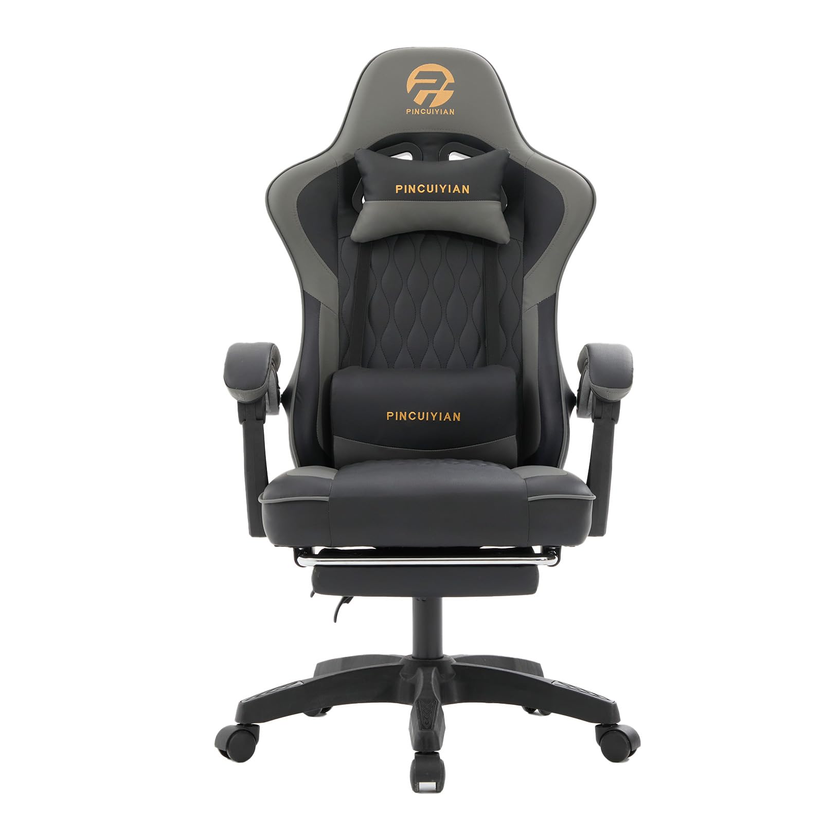 Ergonomic Gaming Chair with Footrest and Lumbar Support