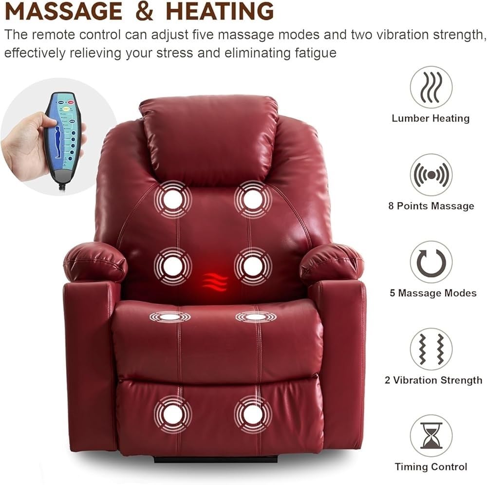 Electric Power Lift Recliner Chair with Massage and Heat