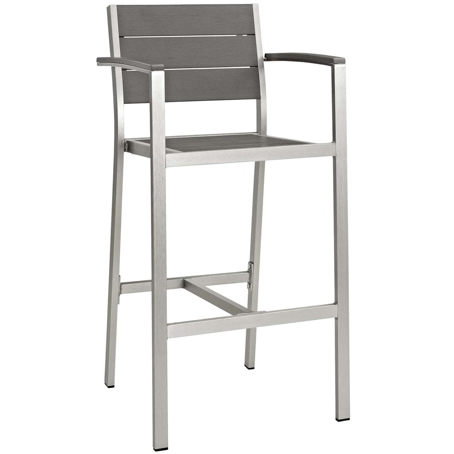 5-Piece Aluminum Outdoor Patio Pub Set with Bar Stools