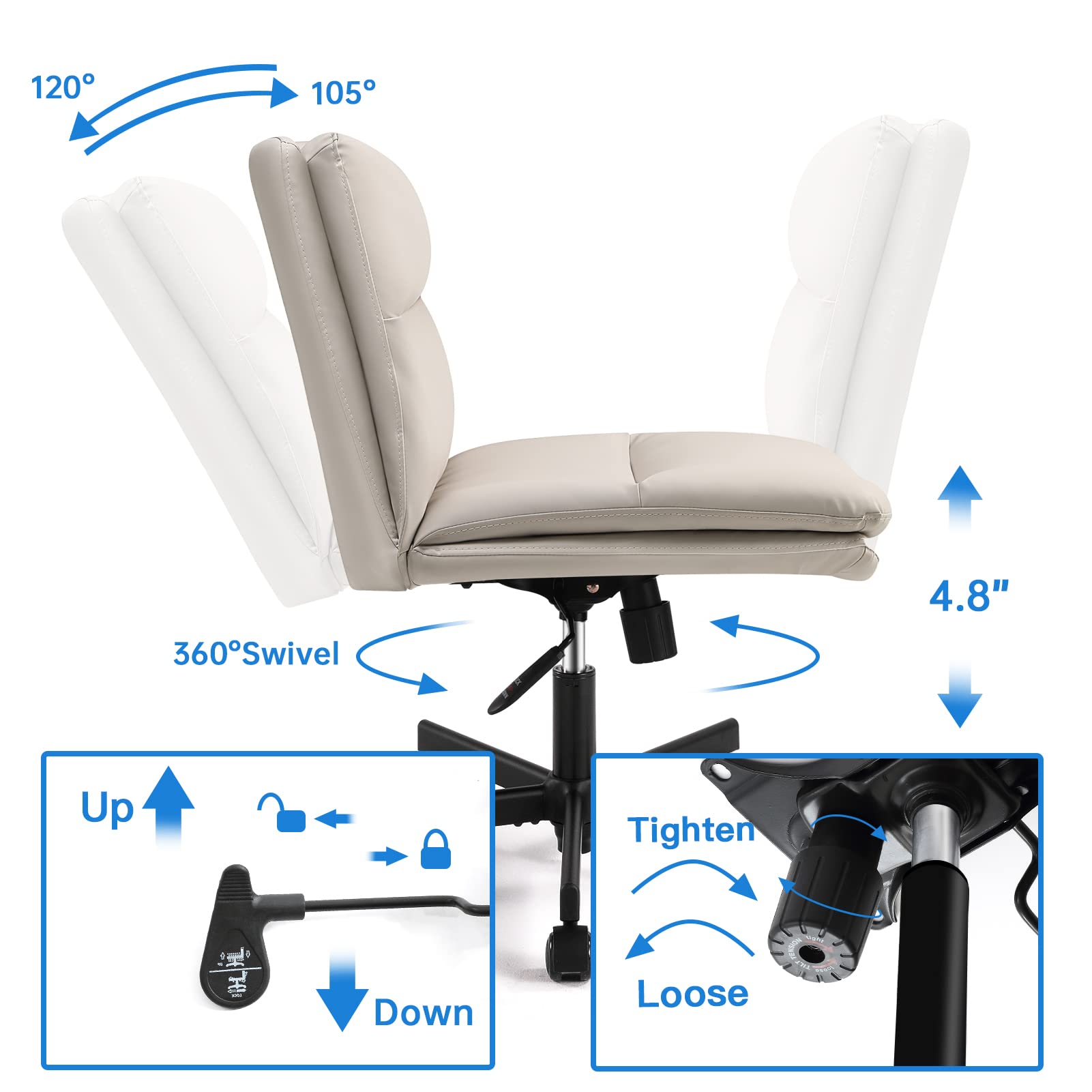 Criss Cross Office Chair with Wheels