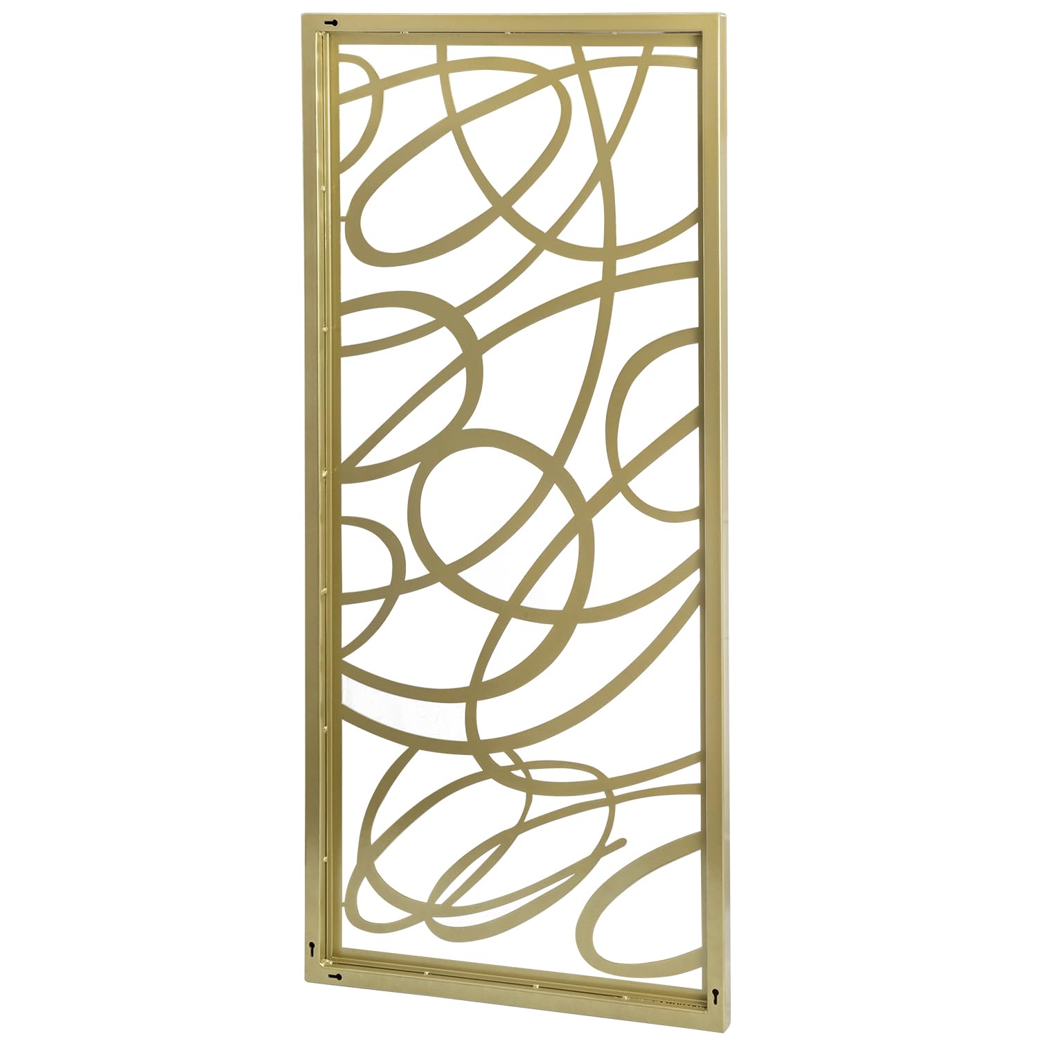44" x 22" Large Gold Metal Abstract Laser Cut Wall Art Panel