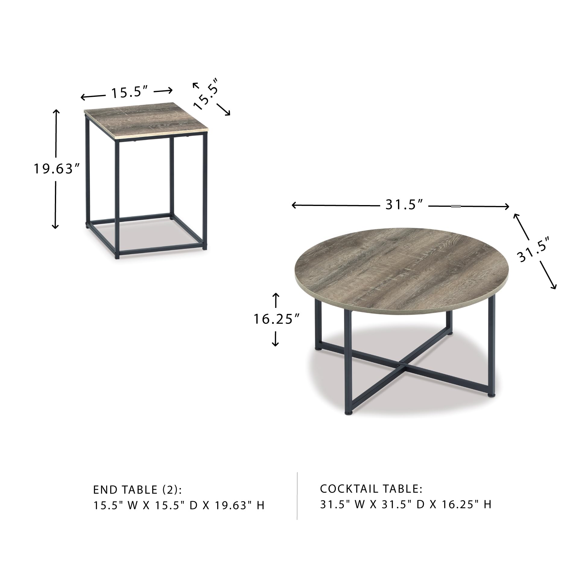 Wadeworth 3-Piece Table Set