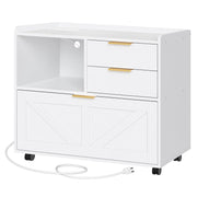 Lateral File Cabinet with Charging Station