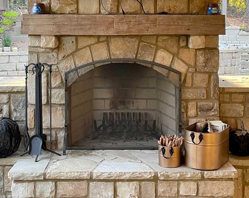 Forged Iron Fireplace Tool Set 28 Inch