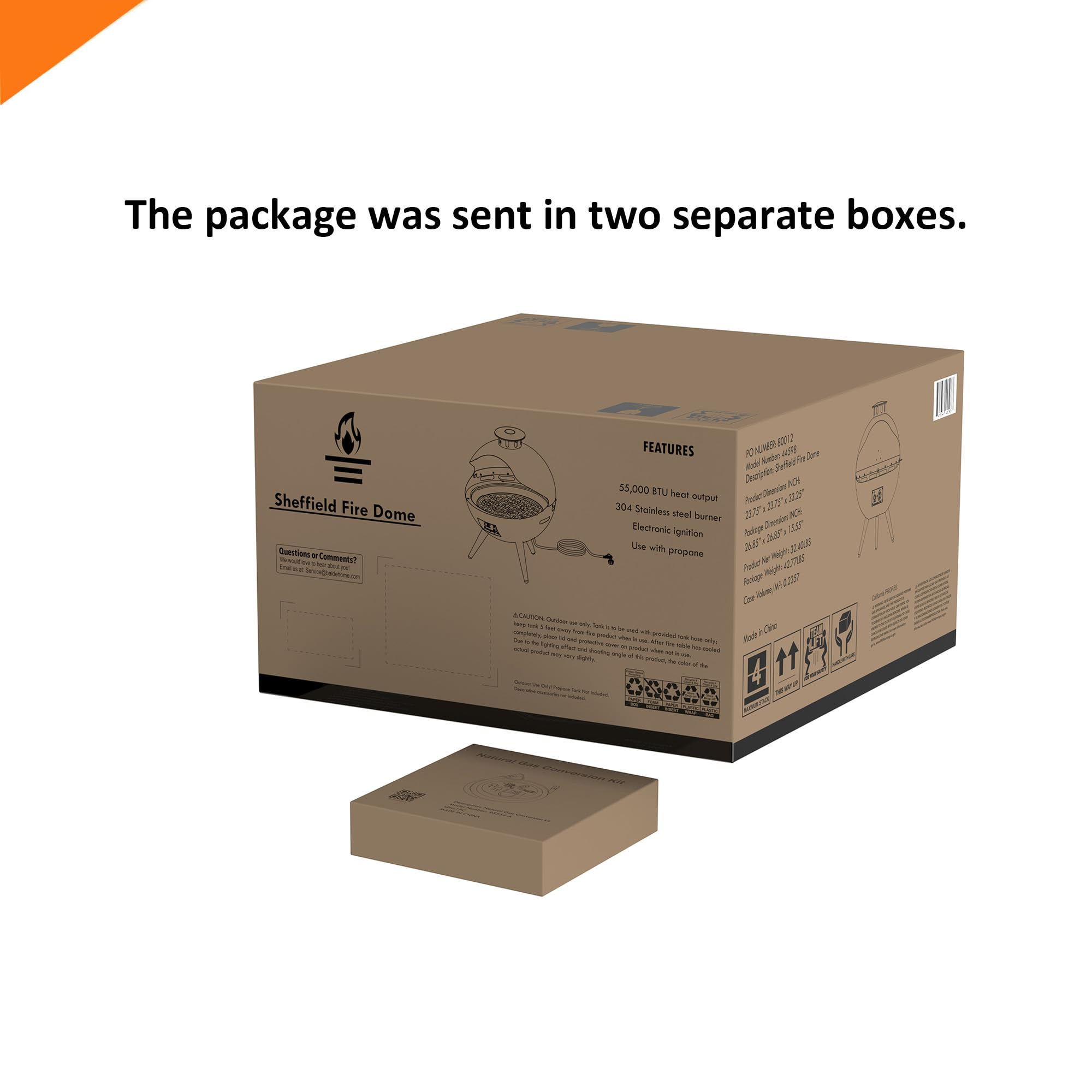 24-Inch Propane Fire Pit with Natural Gas Conversion Kit