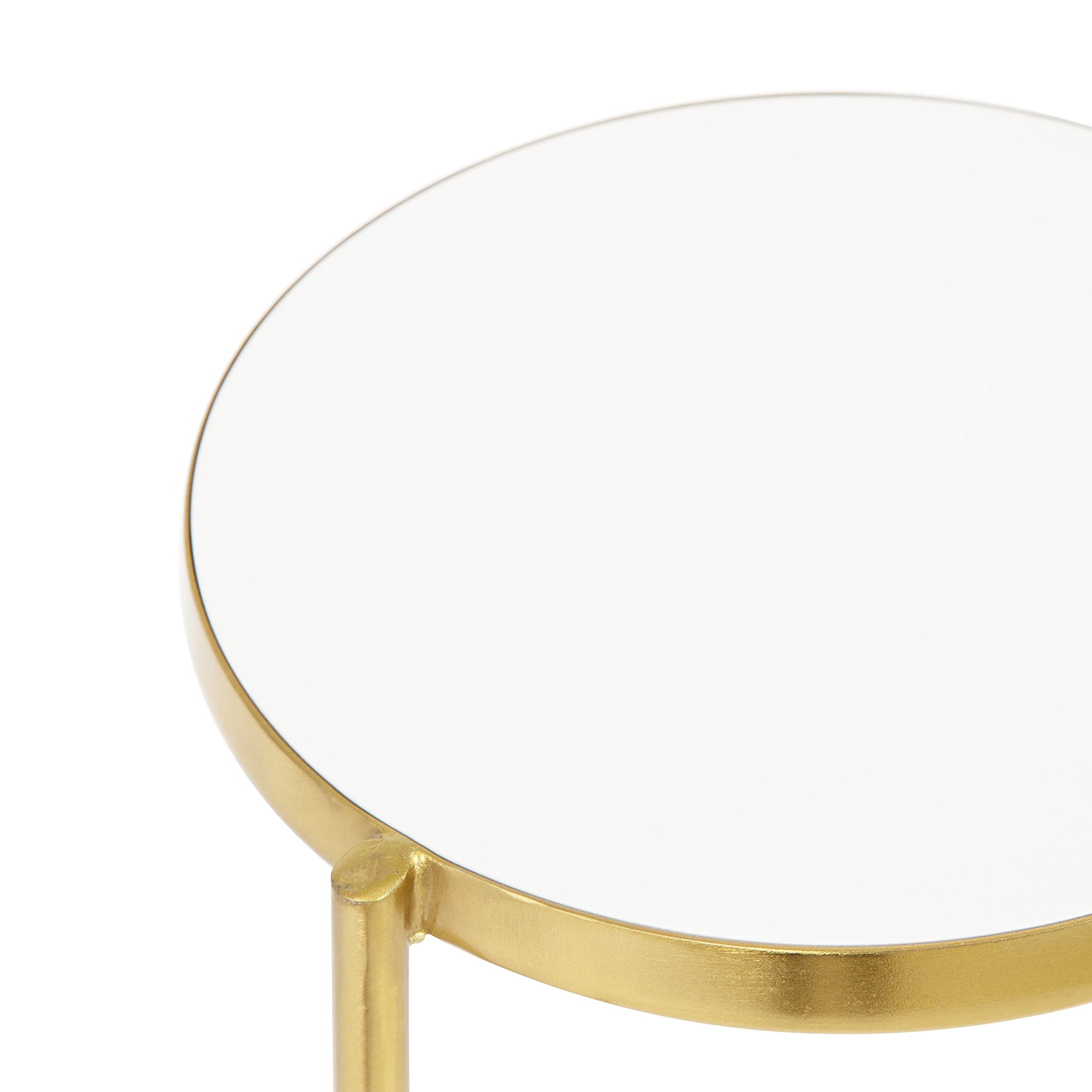 Modern Tri-Level Plant Stand White and Gold