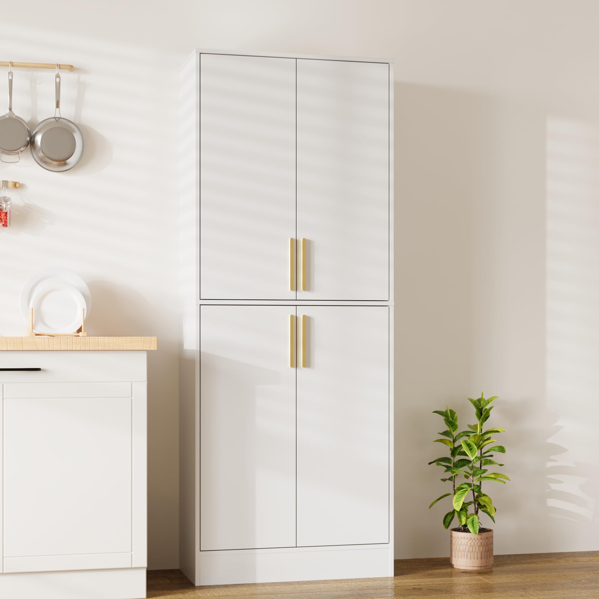Tall Pantry Cabinet with 4 Doors