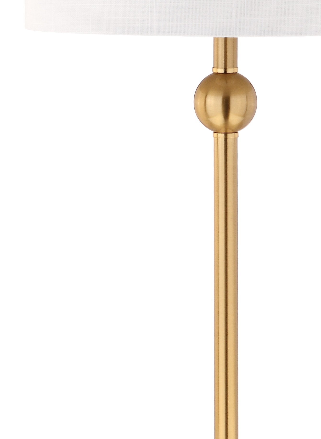 Mid-Century Modern Brass Crystal Table Lamp Set