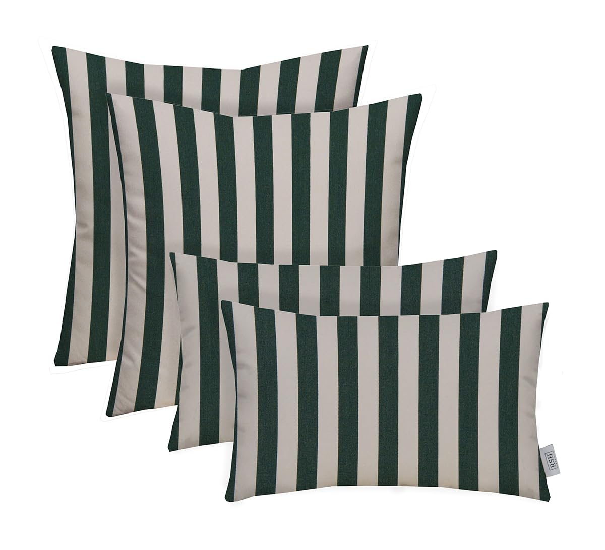 Sunbrella Outdoor Throw Pillow Set - 4 Piece Mason Forest Green
