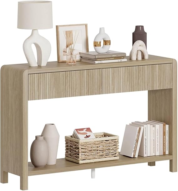 Console Table with 2 Drawers for Entryway