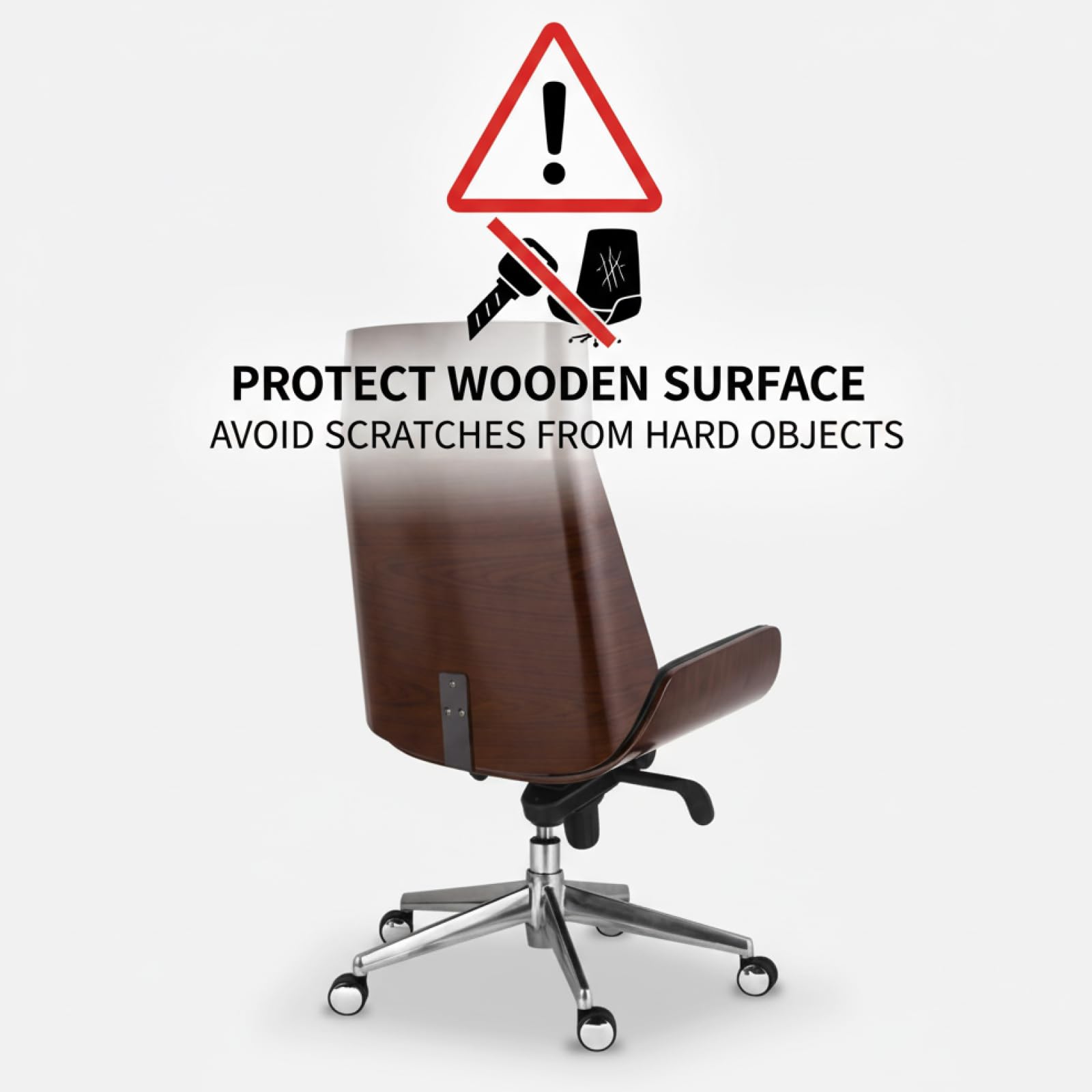 Luxury Wooden Swivel Executive Office Chair