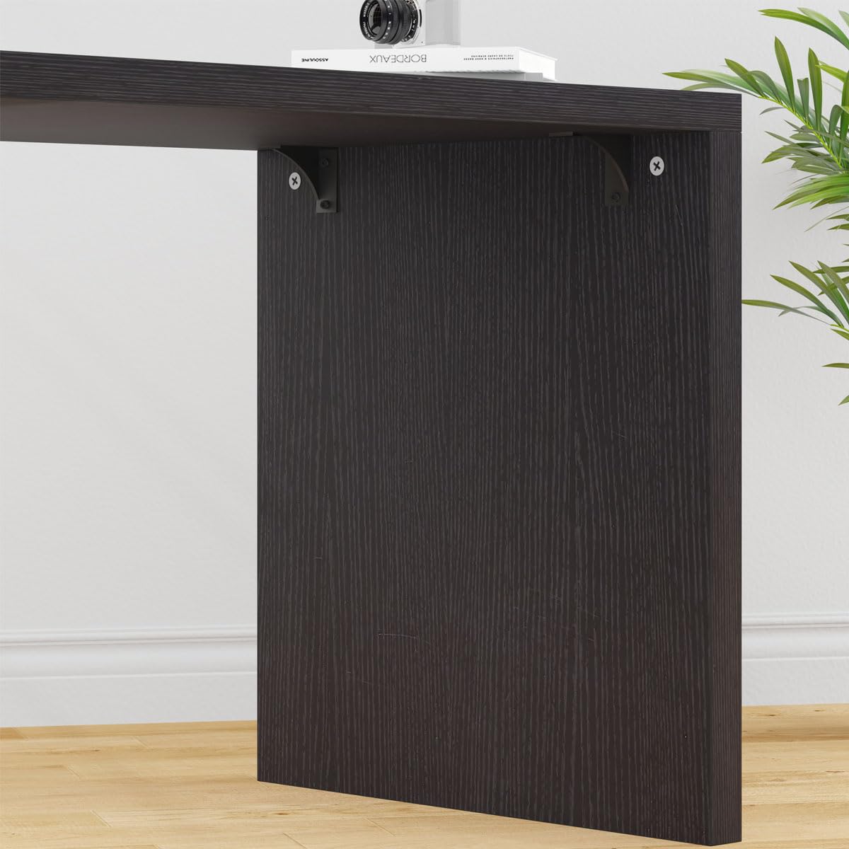 L-Shaped Corner Desk with Storage Shelves