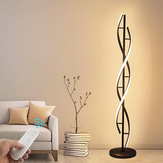 RGB Spiral Floor Lamp with Smart LED and Music Sync